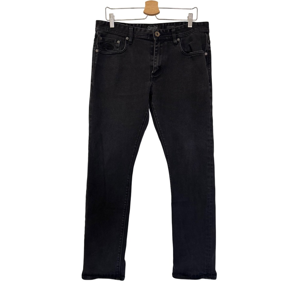 Superdry Vintage Corporal Slim Jeans Copper Black Denim Mens 36W 34L